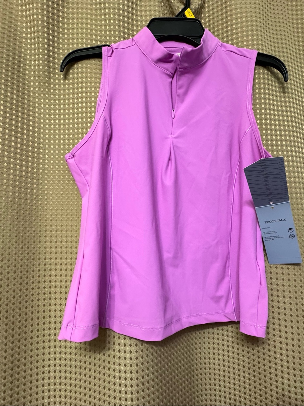 Avia Sleeveless Mock Neck Tank in Bright Lavender